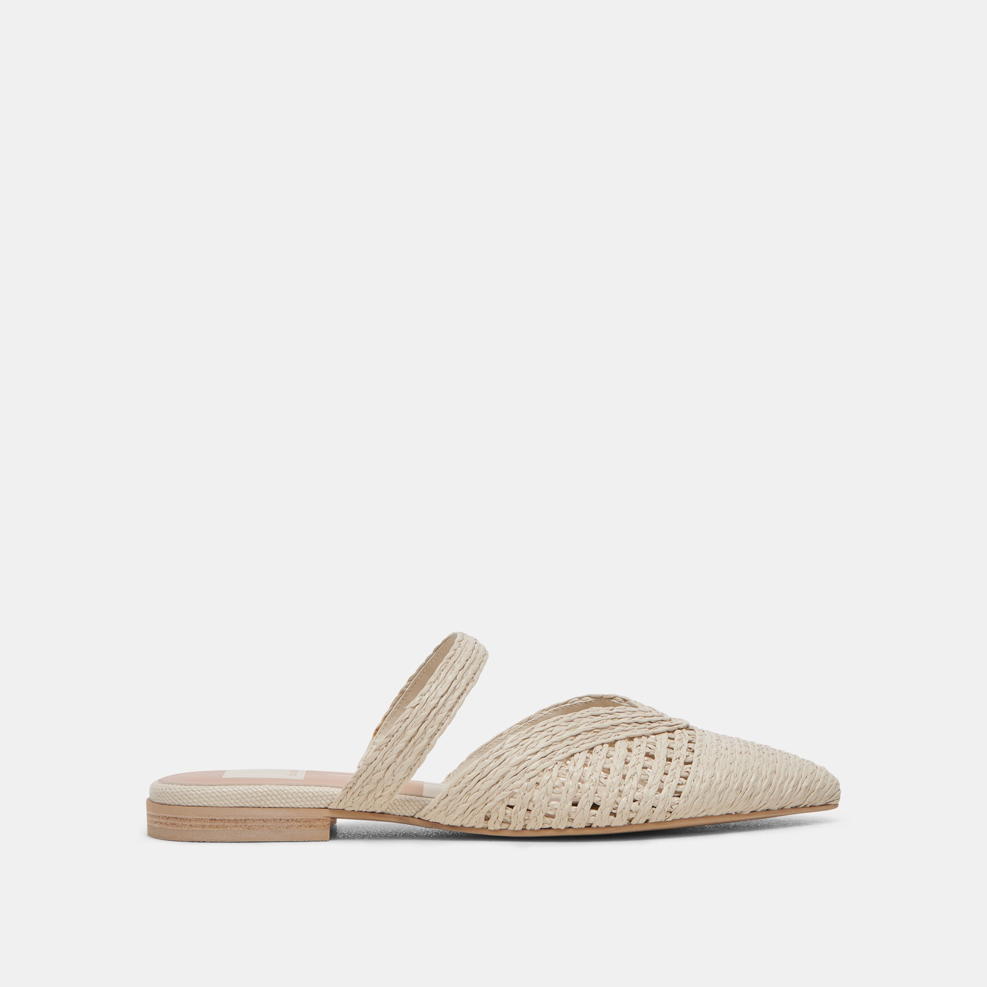 KALINE FLATS IVORY RAFFIA – Dolce Vita