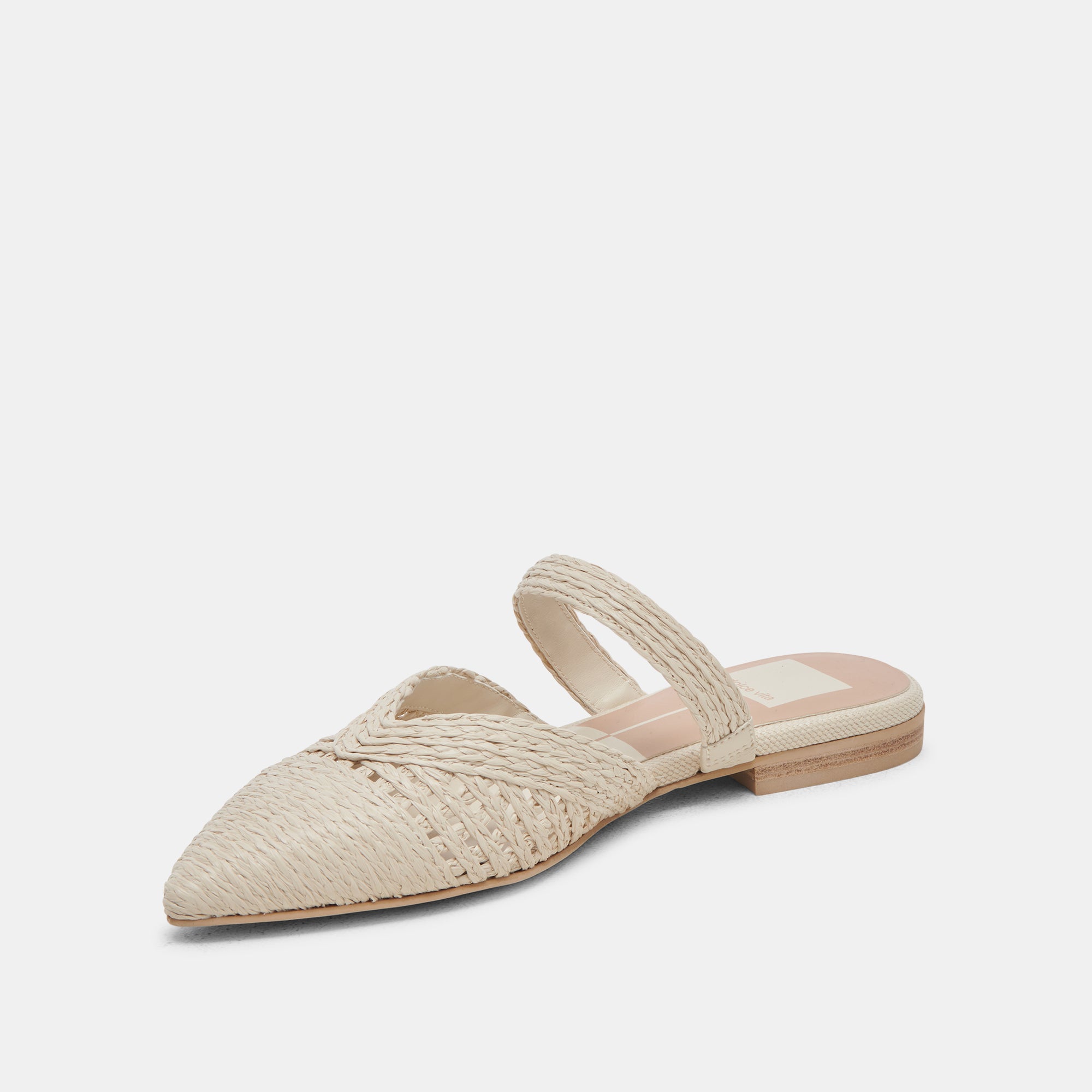 KALINE FLATS IVORY RAFFIA – Dolce Vita