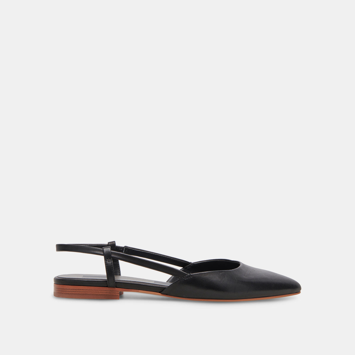 NARAH FLATS BLACK LEATHER – Dolce Vita