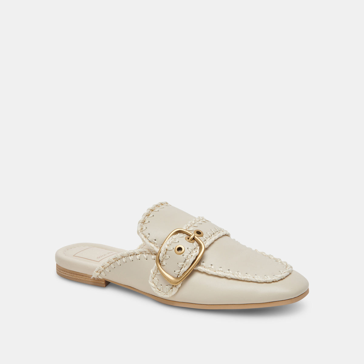 SANTEL STITCH FLATS IVORY LEATHER – Dolce Vita