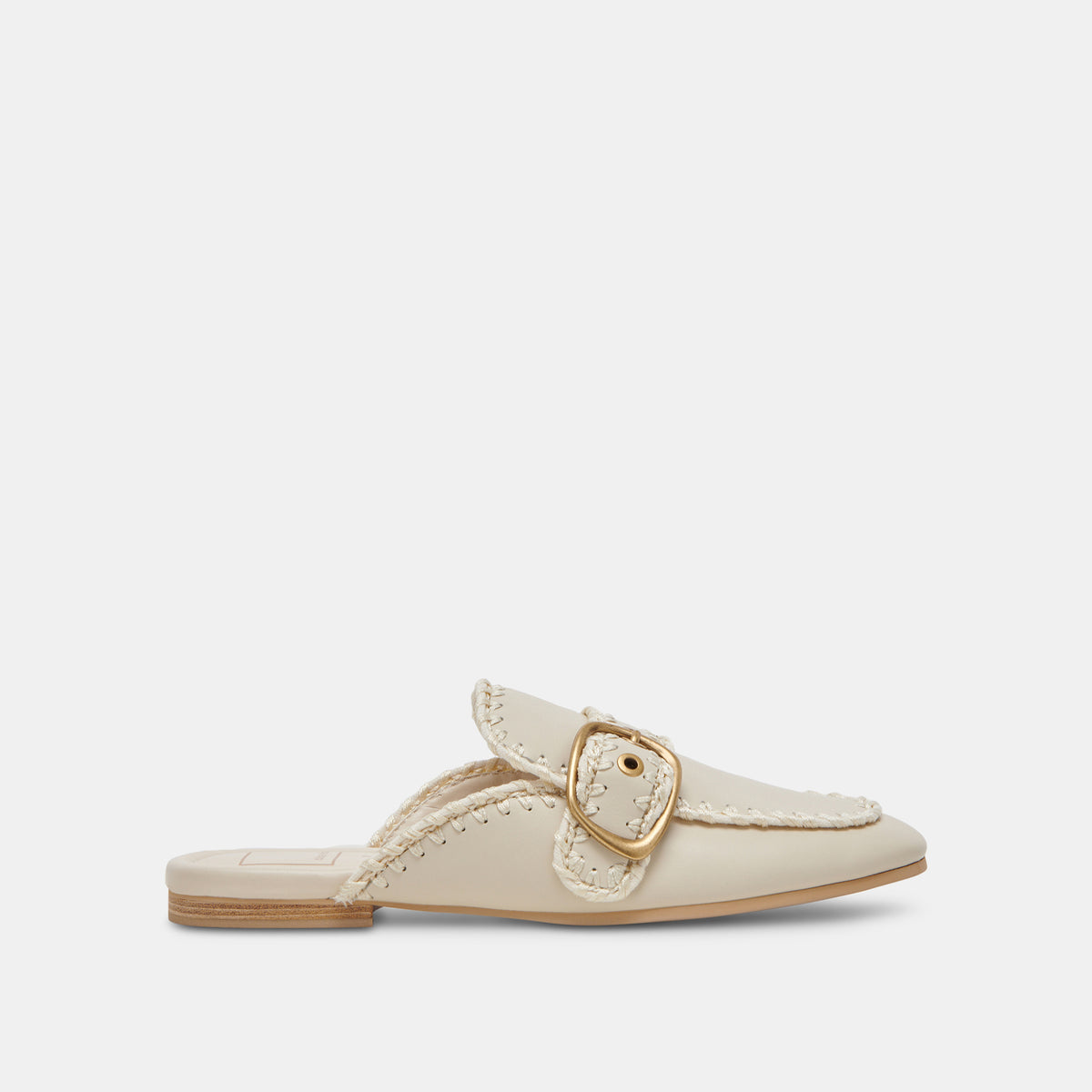 SANTEL STITCH FLATS IVORY LEATHER – Dolce Vita