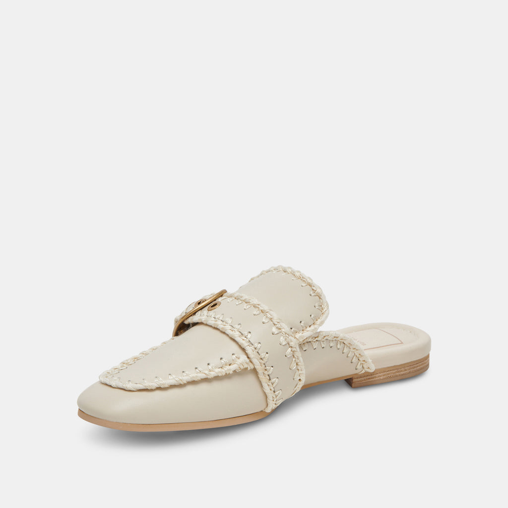 SANTEL STITCH FLATS IVORY LEATHER – Dolce Vita