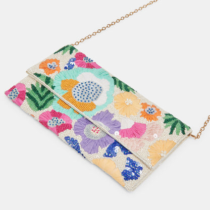 AMALFI CLUTCH PASTEL MULTI BEADED