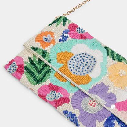 AMALFI CLUTCH PASTEL MULTI BEADED