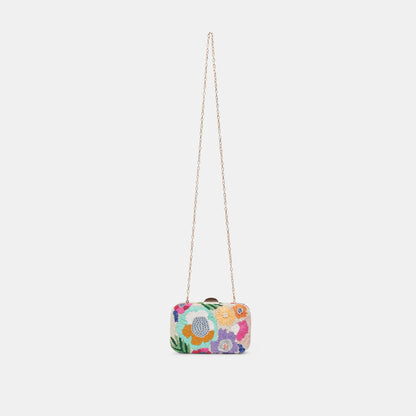 DAISY CLUTCH PASTEL MULTI BEADED