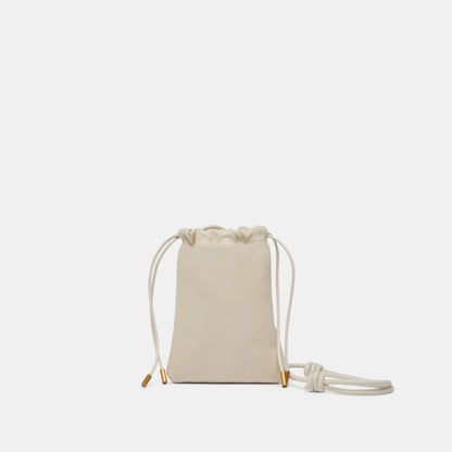 EVIE CROSSBODY POUCH IVORY PEBBLE LEATHER