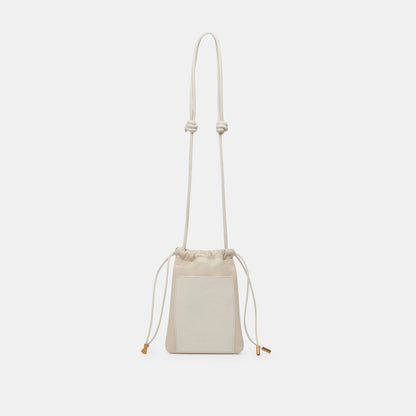 EVIE CROSSBODY POUCH IVORY PEBBLE LEATHER