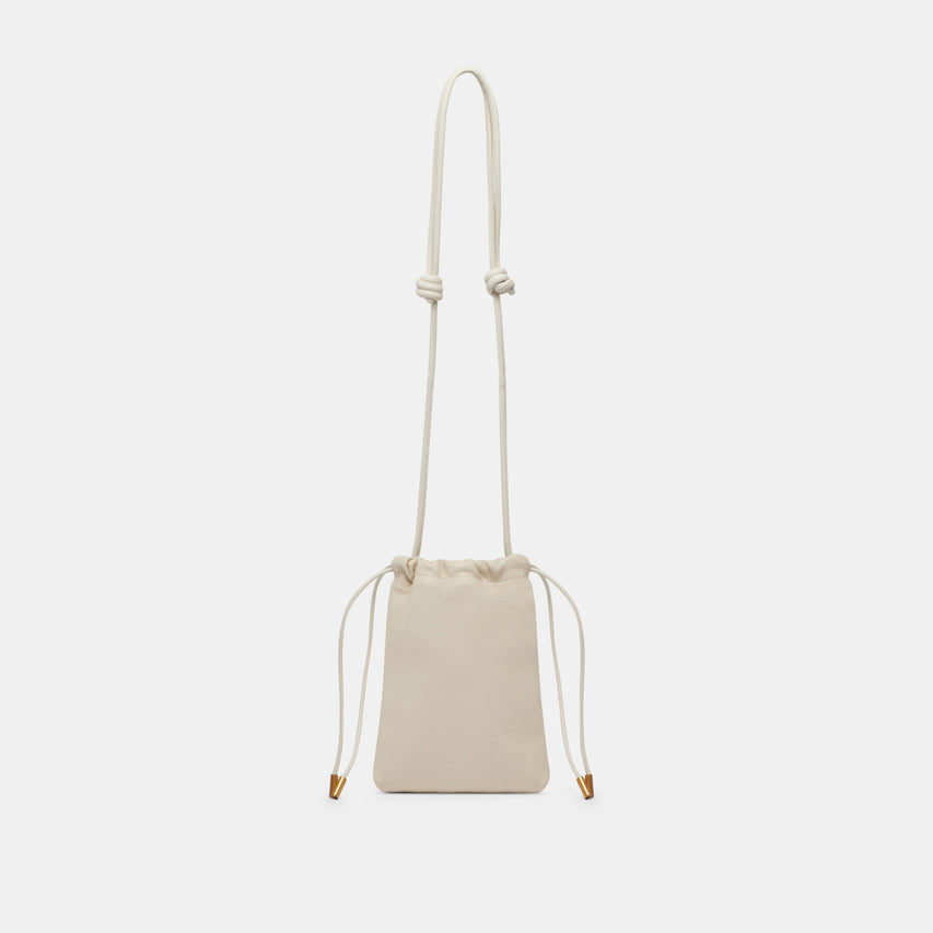 EVIE CROSSBODY POUCH IVORY PEBBLE LEATHER