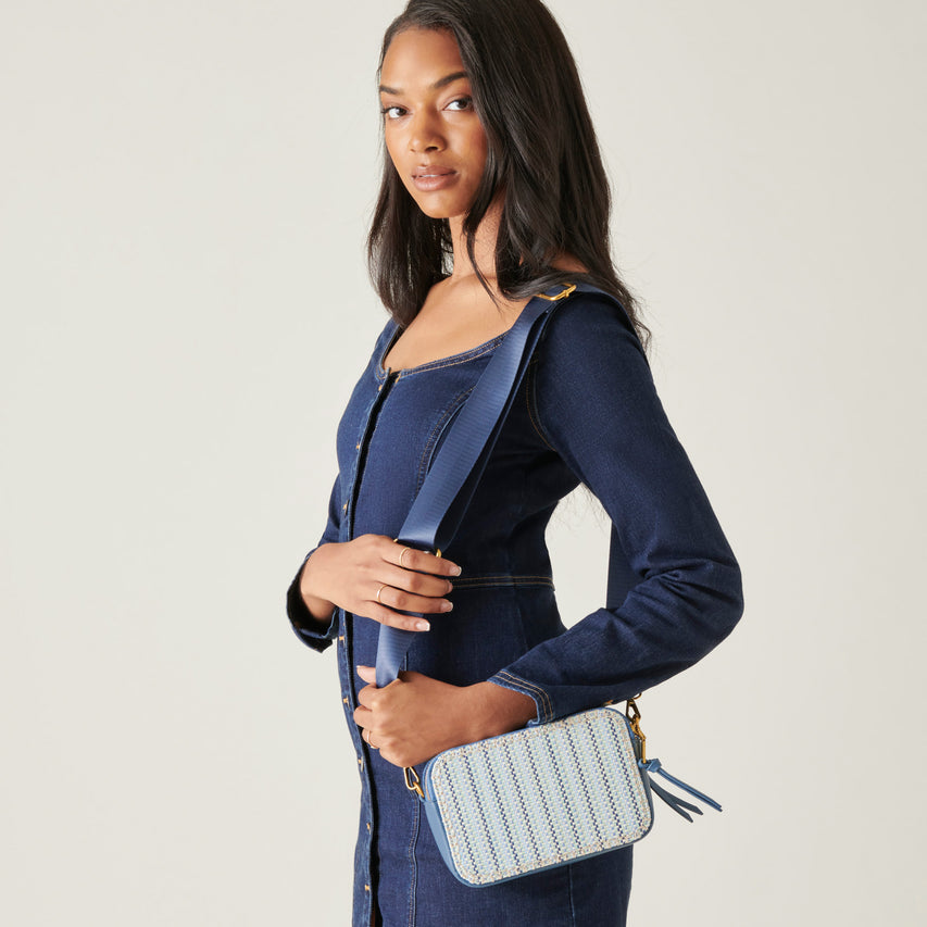 GLADYS CROSSBODY BLUE WOVEN