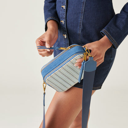 GLADYS CROSSBODY BLUE WOVEN