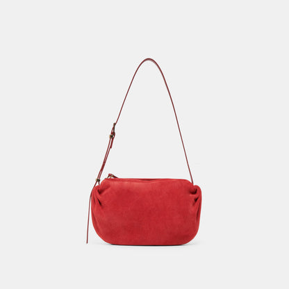 LIVI SHOULDER BAG RED SUEDE