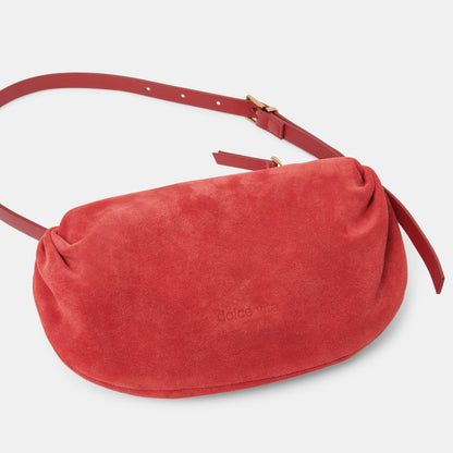 LIVI SHOULDER BAG RED SUEDE