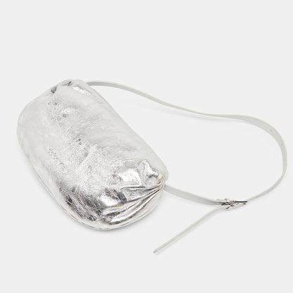 LIVI SHOULDER BAG SILVER DISTRESSED LEATHER