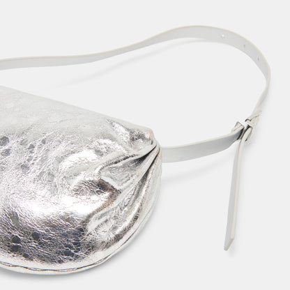 LIVI SHOULDER BAG SILVER DISTRESSED LEATHER