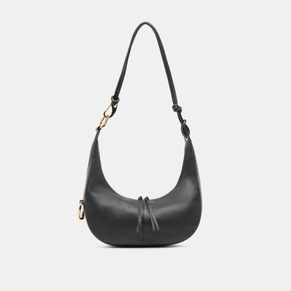 MELANIE SHOULDER BAG BLACK PEBBLE LEATHER