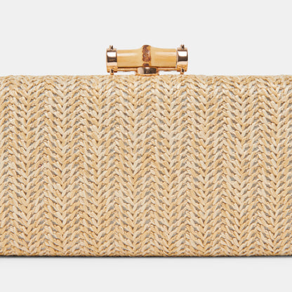 SOLACE CLUTCH NATURAL RAFFIA