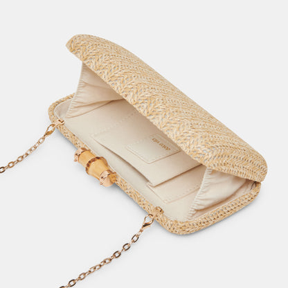 SOLACE CLUTCH NATURAL RAFFIA