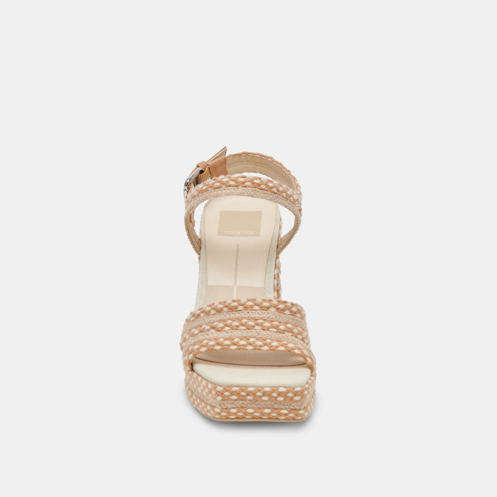 ARNELA HEELS NATURAL MULTI WOVEN – Dolce Vita