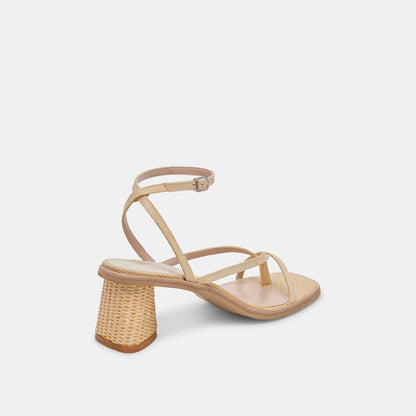 BANITA SANDALS LT NATURAL RAFFIA