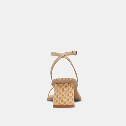 BANITA SANDALS LT NATURAL RAFFIA