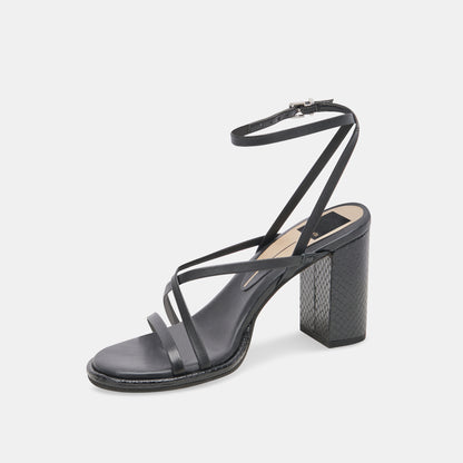 BARLY HEELS BLACK LEATHER