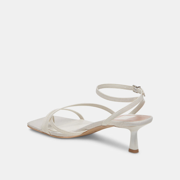 BETSI Heels Off White Satin | Designer Off White Wedding Heels – Dolce Vita