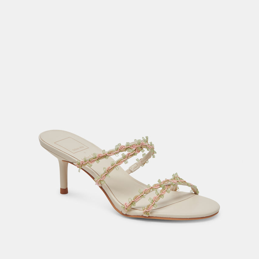 BETTI WIDE HEELS IVORY MULTI STELLA