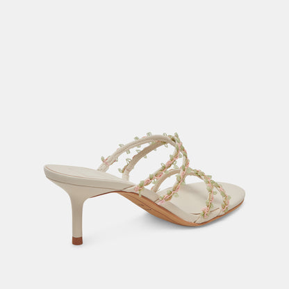 BETTI WIDE HEELS IVORY MULTI STELLA