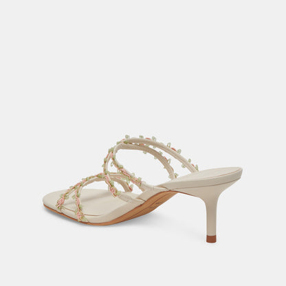 BETTI WIDE HEELS IVORY MULTI STELLA