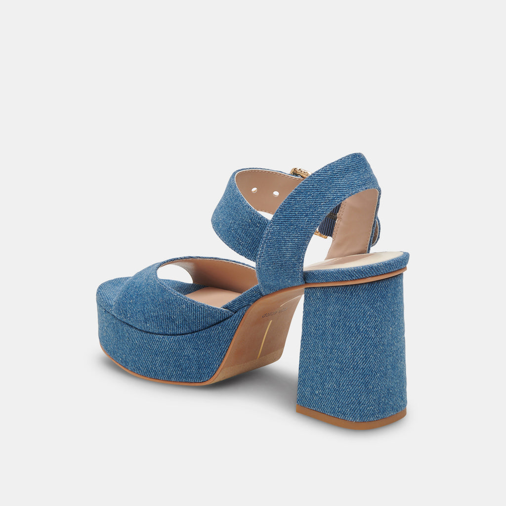 BOBBY HEELS BLUE DENIM – Dolce Vita