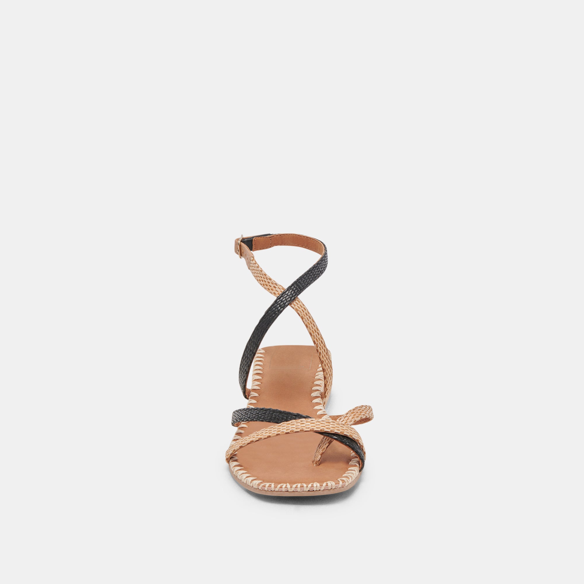 BRINN SANDALS BLACK NATURAL RAFFIA – Dolce Vita