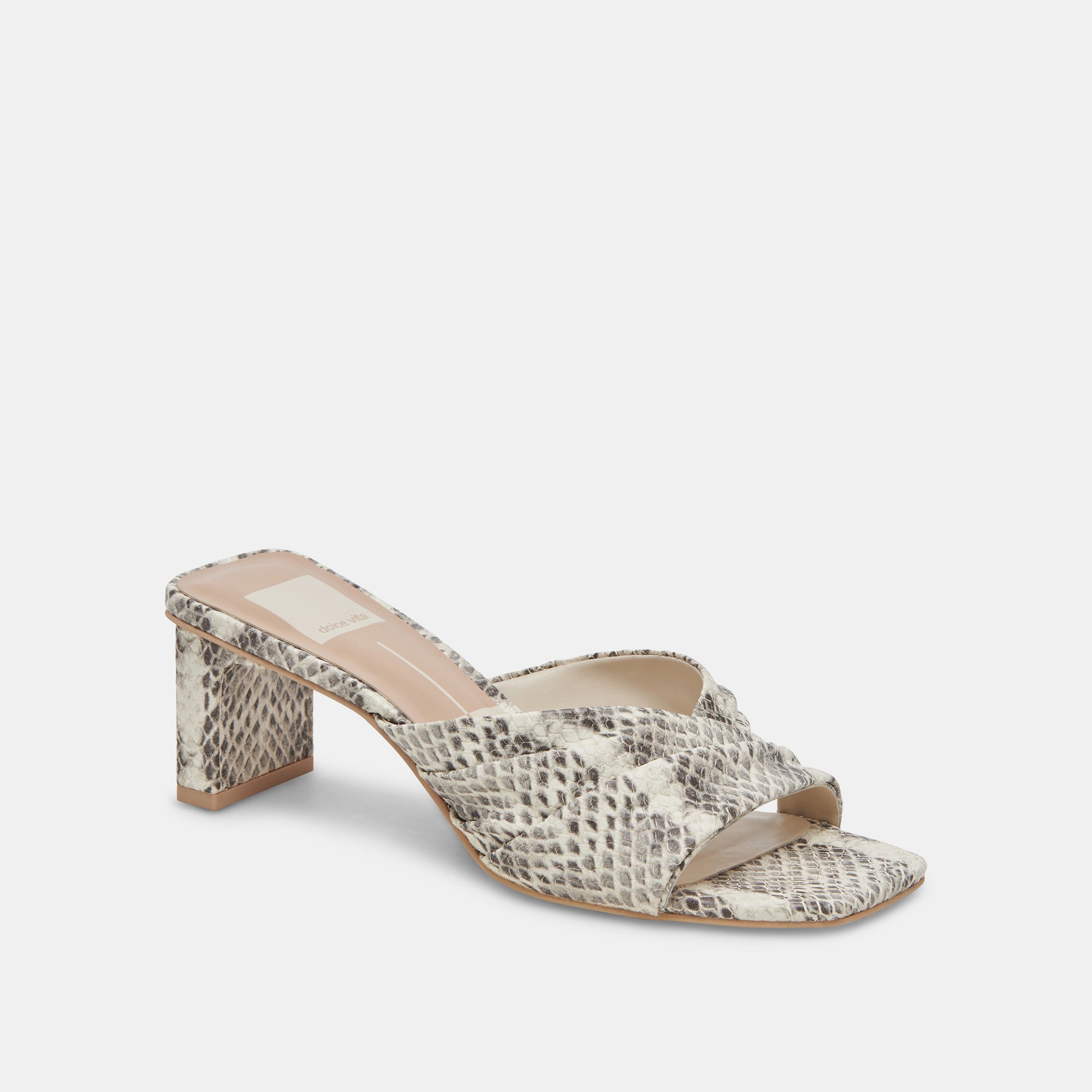 Carlan Heels Grey White Embossed Snake | Grey White Snake Heels – Dolce ...