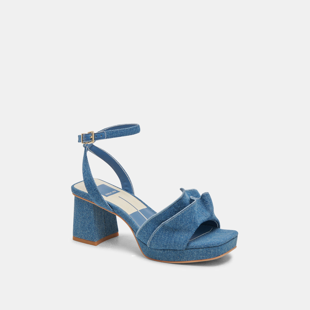 CHEER HEELS DARK BLUE DENIM – Dolce Vita