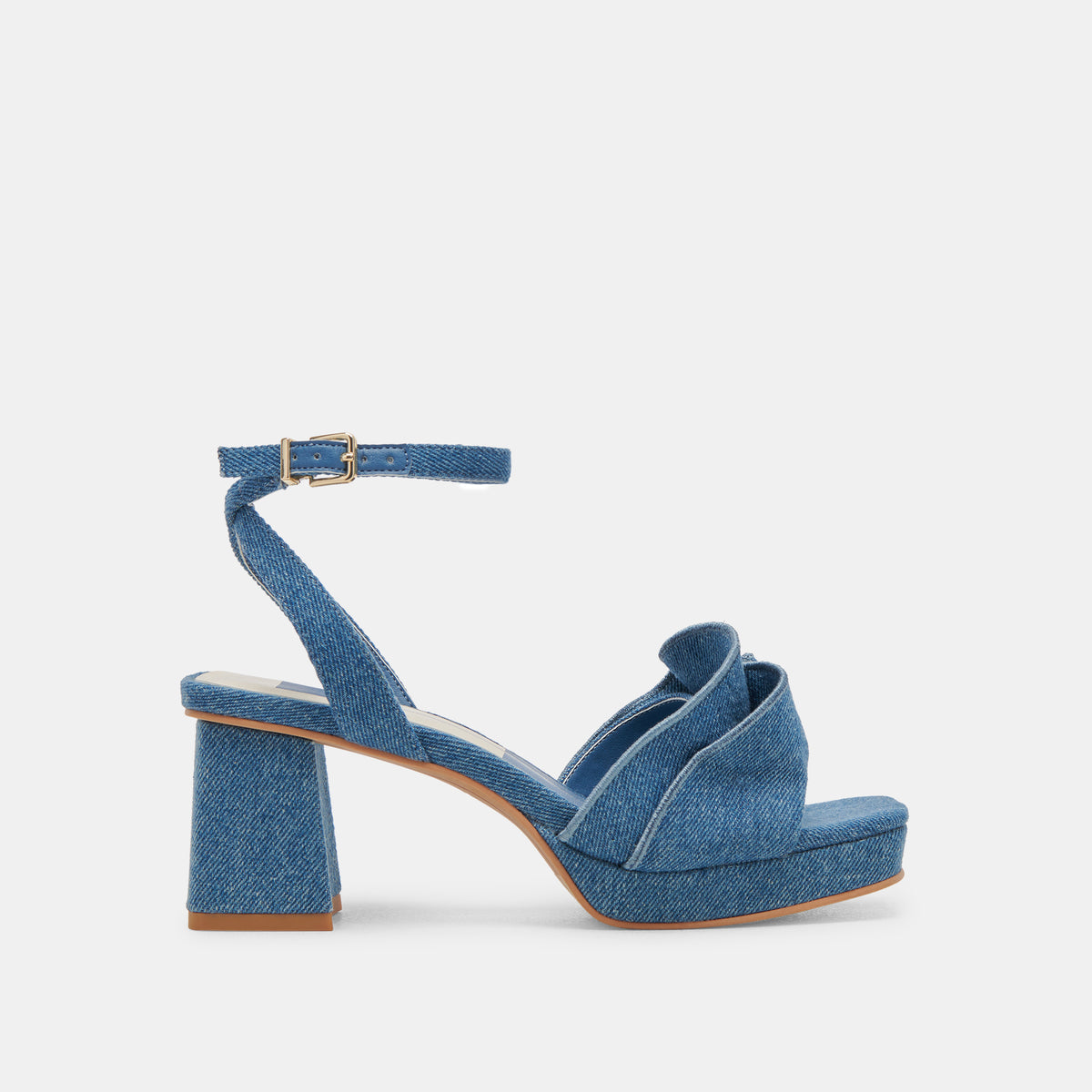 CHEER HEELS DARK BLUE DENIM – Dolce Vita