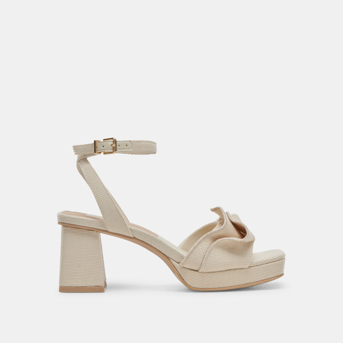 CHEER HEELS IVORY RAFFIA – Dolce Vita