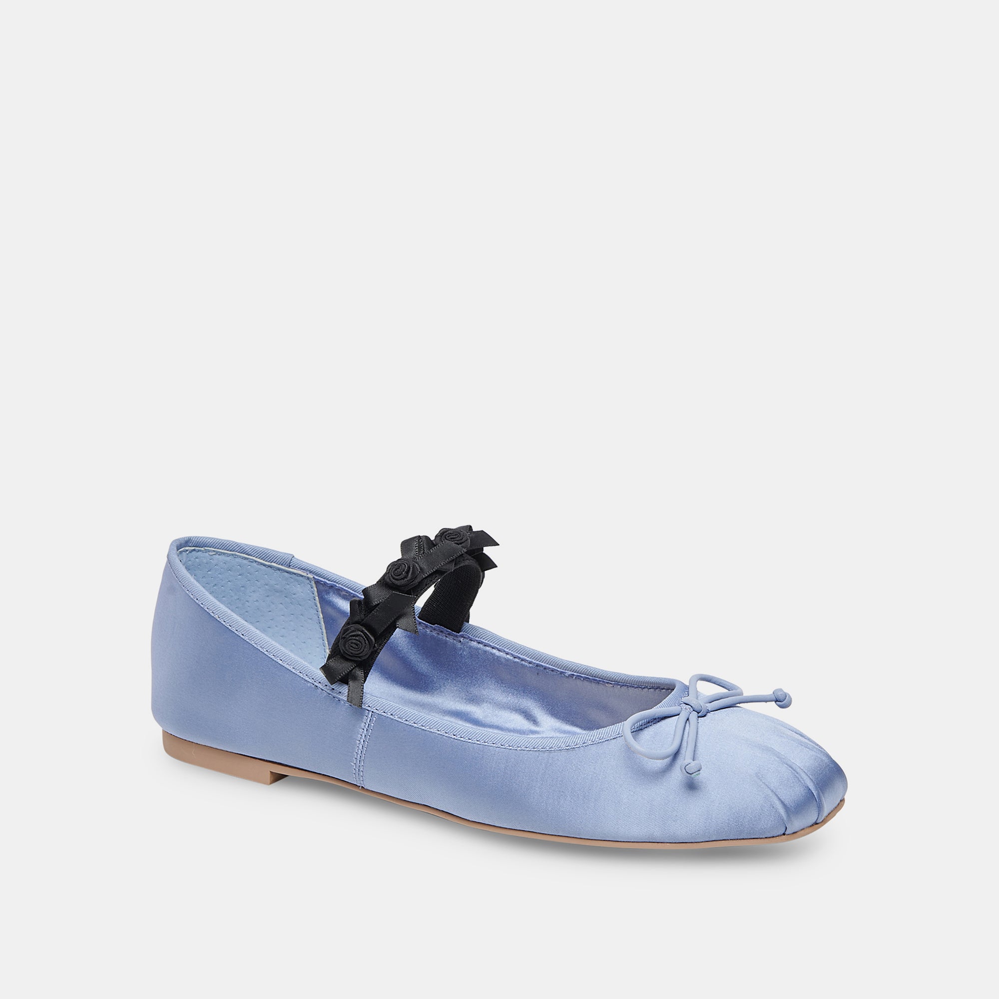 CLAIRA BALLET FLATS LIGHT BLUE MULTI SATIN – Dolce Vita