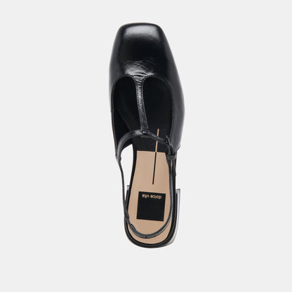 DEIDRA FLATS MIDNIGHT CRINKLE PATENT LEATHER