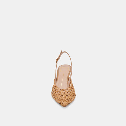 GLORIA HEELS NATURAL WOVEN