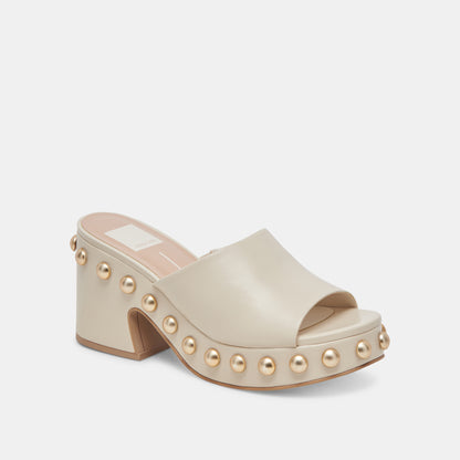 GLORI HEELS IVORY LEATHER