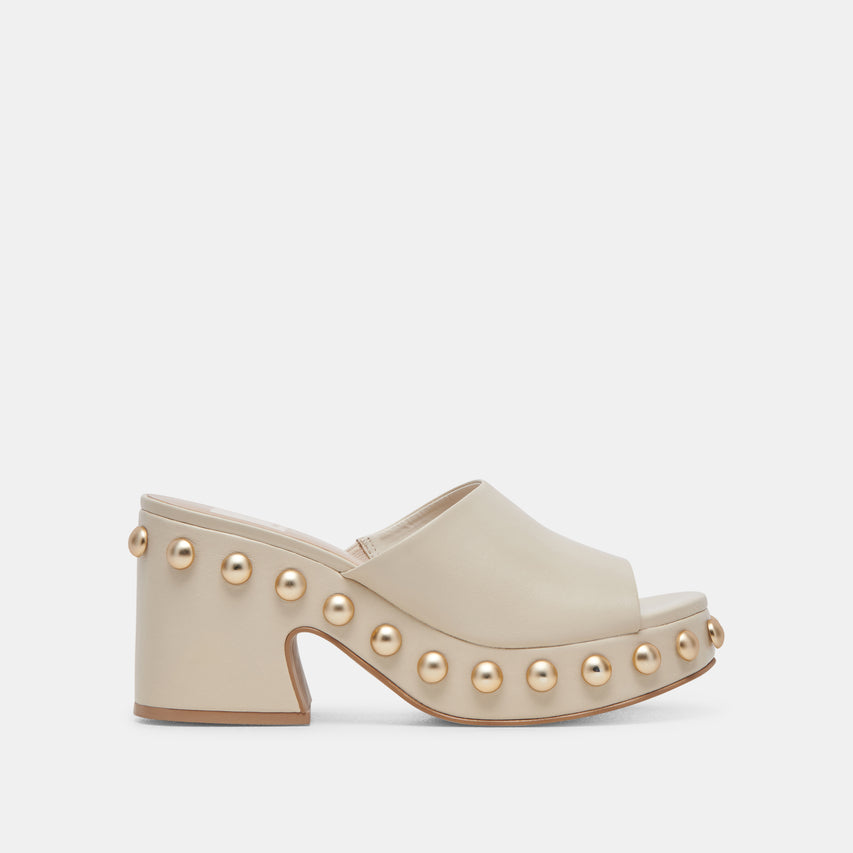 GLORI HEELS IVORY LEATHER