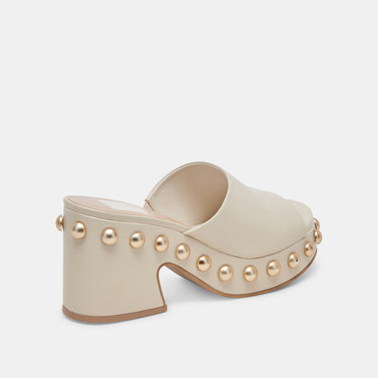 GLORI HEELS IVORY LEATHER