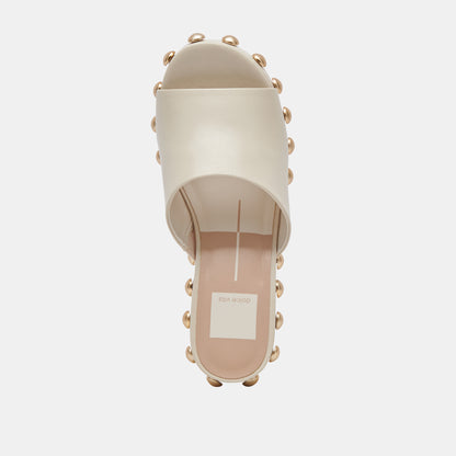 GLORI HEELS IVORY LEATHER