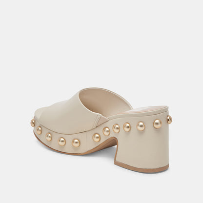 GLORI HEELS IVORY LEATHER