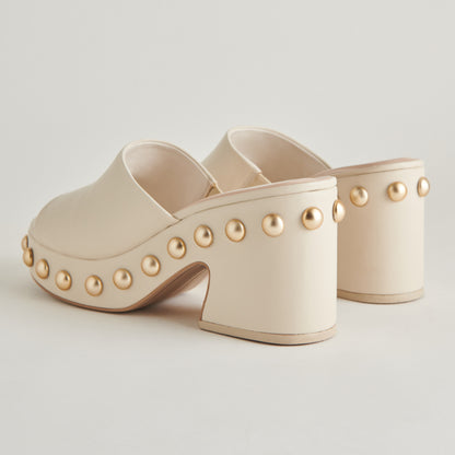 GLORI HEELS IVORY LEATHER