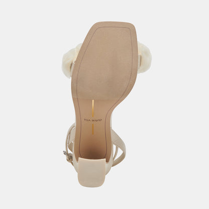 IESHA HEELS IVORY LEATHER