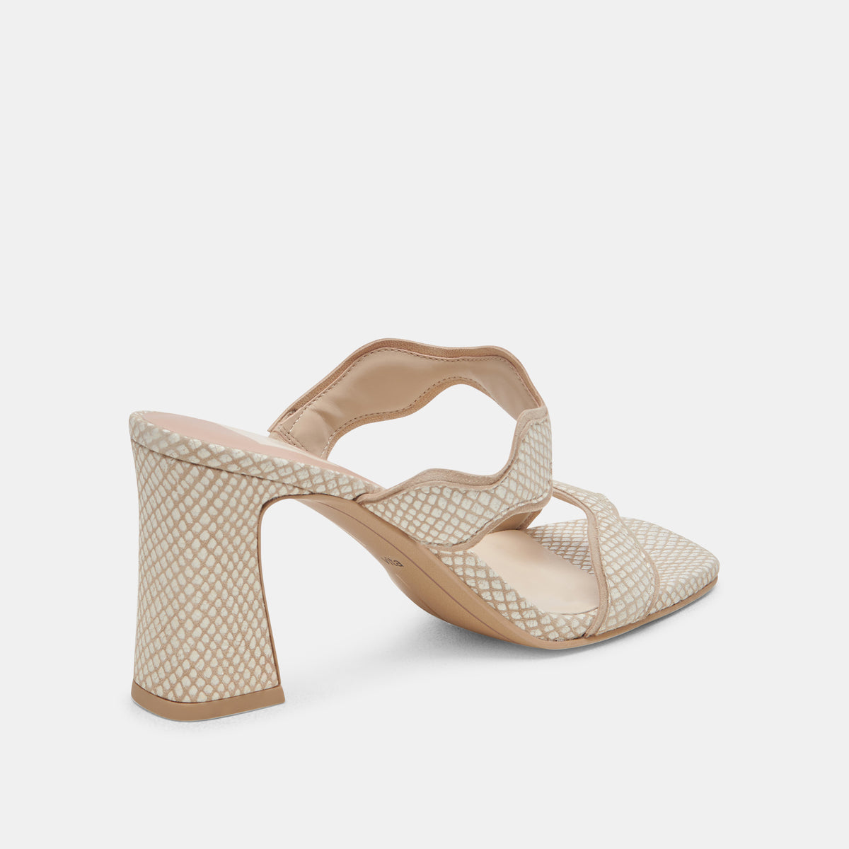 Ilva Heels White Natural Embossed Leather | White Leather Heels – Dolce ...