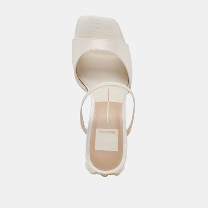 JEMMY PEARL HEELS VANILLA SILK