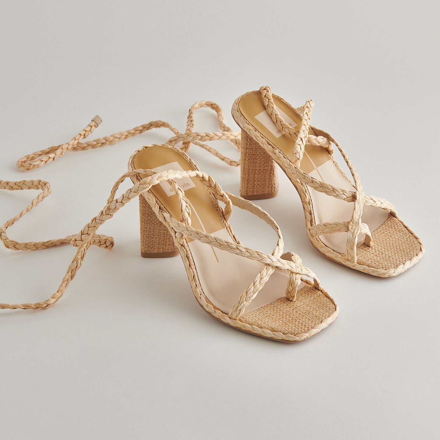 JOELLE HEELS LT NATURAL RAFFIA