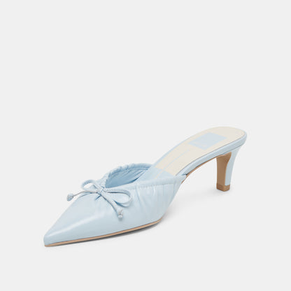 KAIRI MID HEELS ICE BLUE CRINKLE PATENT