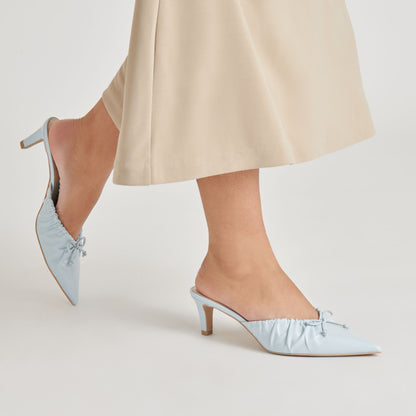 KAIRI MID HEELS ICE BLUE CRINKLE PATENT